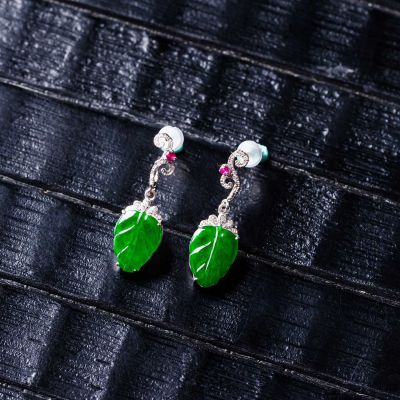 绿叶•茸茸耳饰