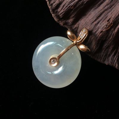 金叶玉平安 吊坠