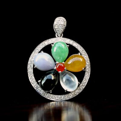 幸运五色花 吊坠