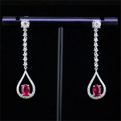 红宝石耳坠