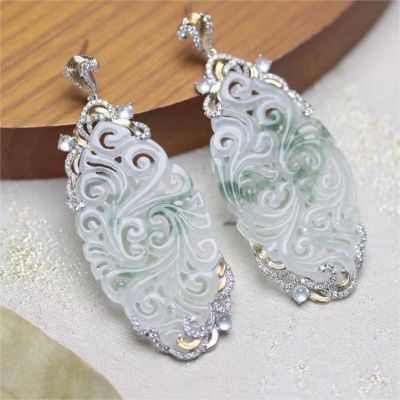 花片拉丝耳饰