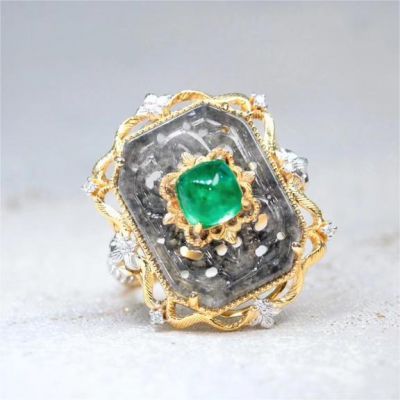 缪斯系列·祖母绿翡翠戒指