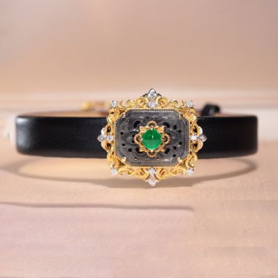 缪斯系列·祖母绿翡翠手绳