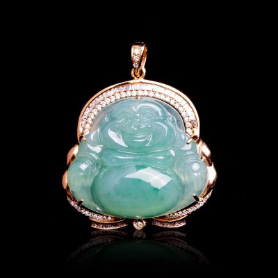 18K金翡翠吊坠