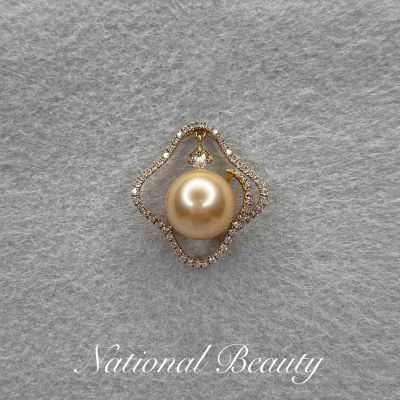 18K金南洋金珠吊坠