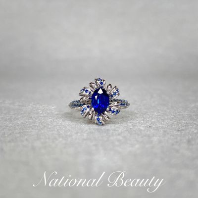 18K白蓝宝石戒指