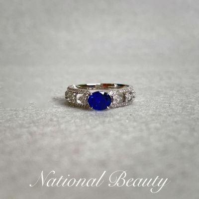 18K白蓝宝石戒指