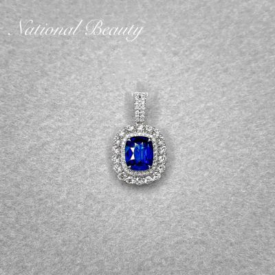 18K白蓝宝石吊坠