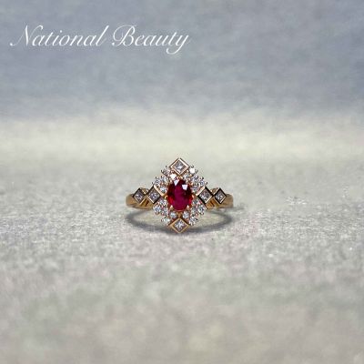 18K红红宝石戒指