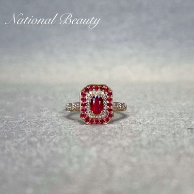 18K红红宝石戒指