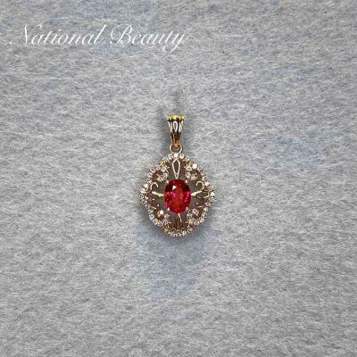 18K红红宝石吊坠