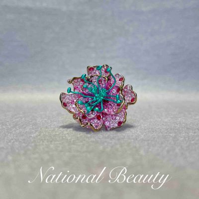 18K金/钛金钻石戒指胸针吊坠三用款