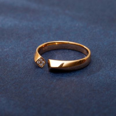 18K金钻石情侣对戒(女戒)