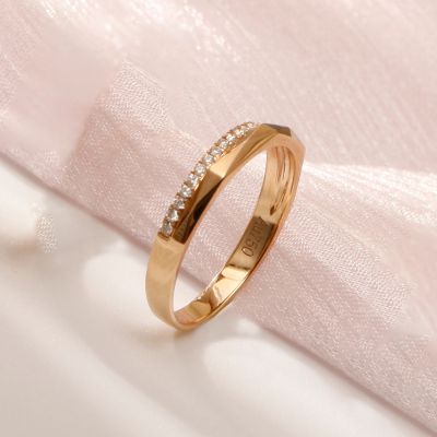 18K金钻石对戒（女戒）