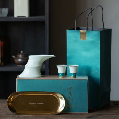 知己酒具套装骨玉白瓷酒杯酒壶中式典雅酒器家用送礼套装