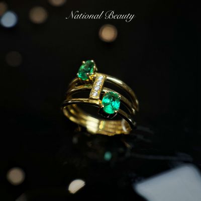 18K金祖母绿戒指