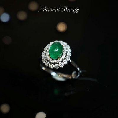 18K金 祖母绿女戒