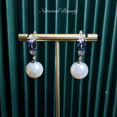 钻石珍珠耳环