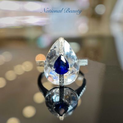 18K白蓝宝石戒指