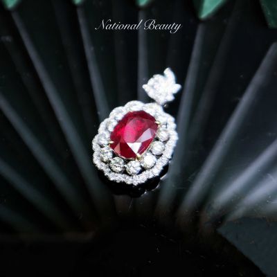 金750红宝石吊坠(无烧 鸽血红)