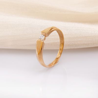 18K金钻石情侣对戒(女款)