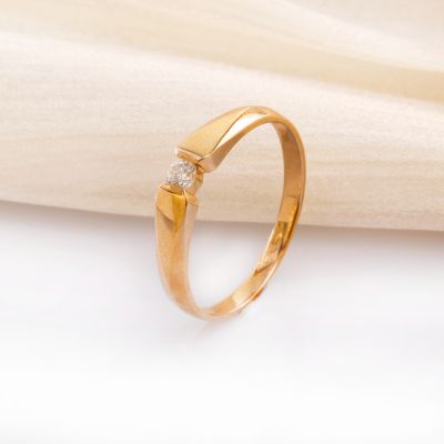 18K金钻石情侣对戒(男款)