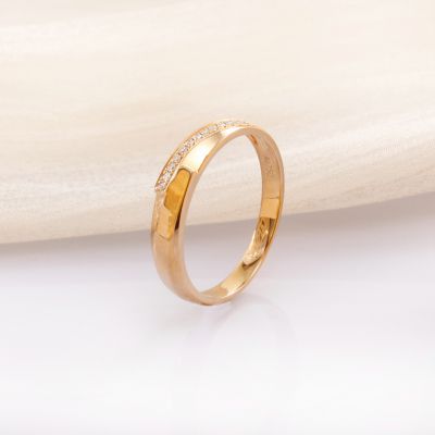 18K金钻石情侣对戒(女款)