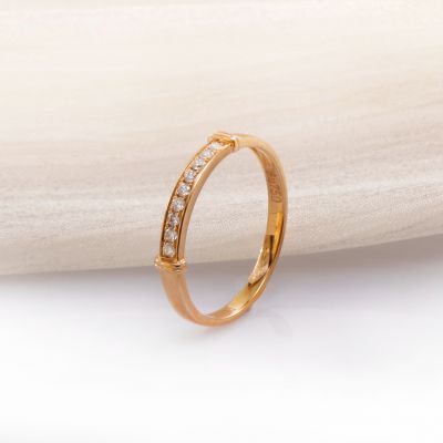 18K金钻石情侣对戒(女款)