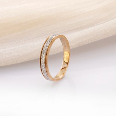 18K钻石石情侣对戒(女款)