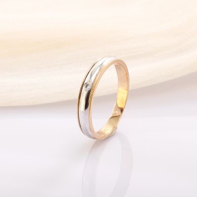 18K金钻石情侣对戒(男款)