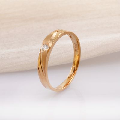 18K金钻石情侣对戒(女款)