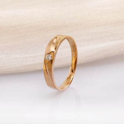 18K金钻石情侣对戒(男款)