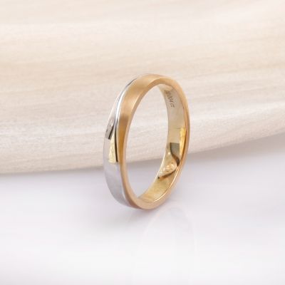 18K金钻石情侣对戒(男款)