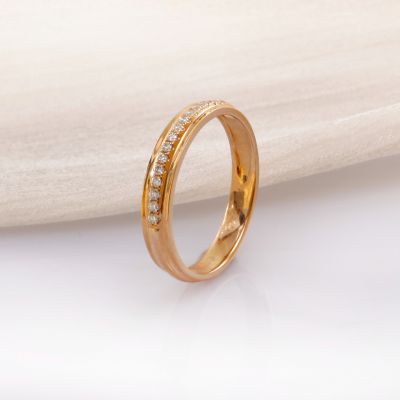 18K金钻石情侣对戒(女款)