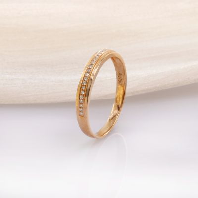 18K金钻石情侣对戒(男款)