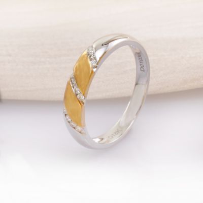 18K金钻石情侣对戒(女款)