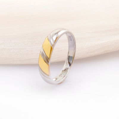 18K金钻石情侣对戒(男款)