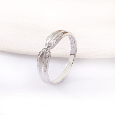 18K金钻石情侣对戒（女款）