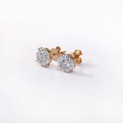 18K金钻石耳钉