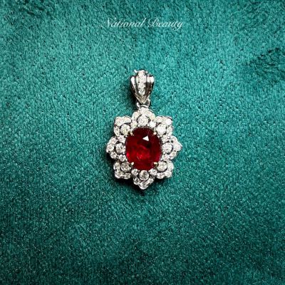 18K金红宝石吊坠