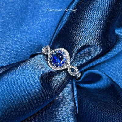 18K白蓝宝石戒指