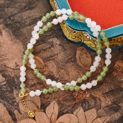 S925银和田玉项链