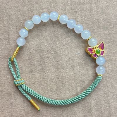 足金和田玉手绳