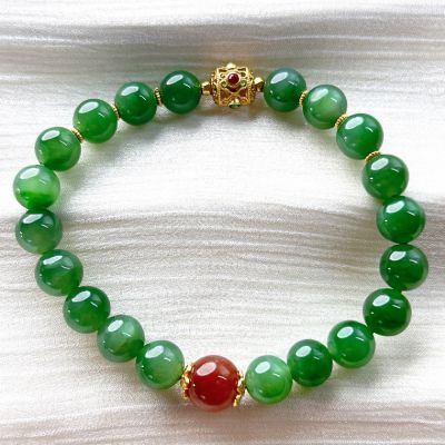 S925银和田玉手链