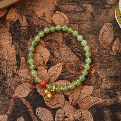 S925银和田玉手链