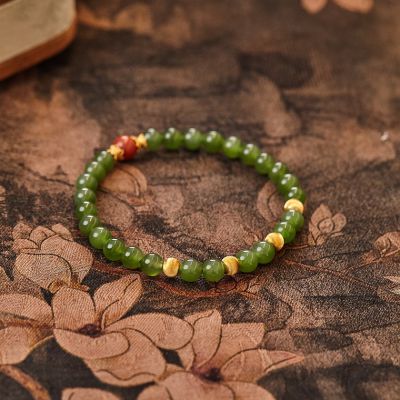 S925银和田玉手链