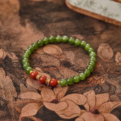 S925银和田玉手链