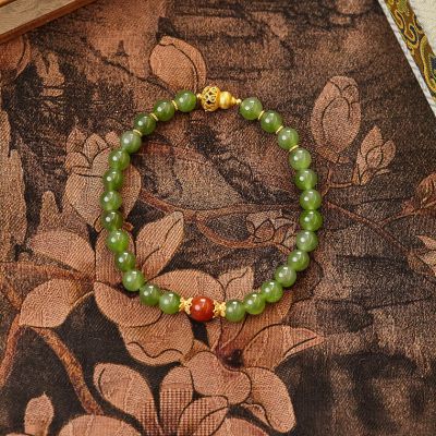 S925银和田玉手链