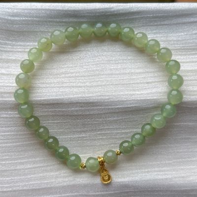 S925银和田玉青白玉手链