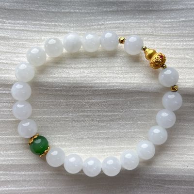 S925银和田玉手链